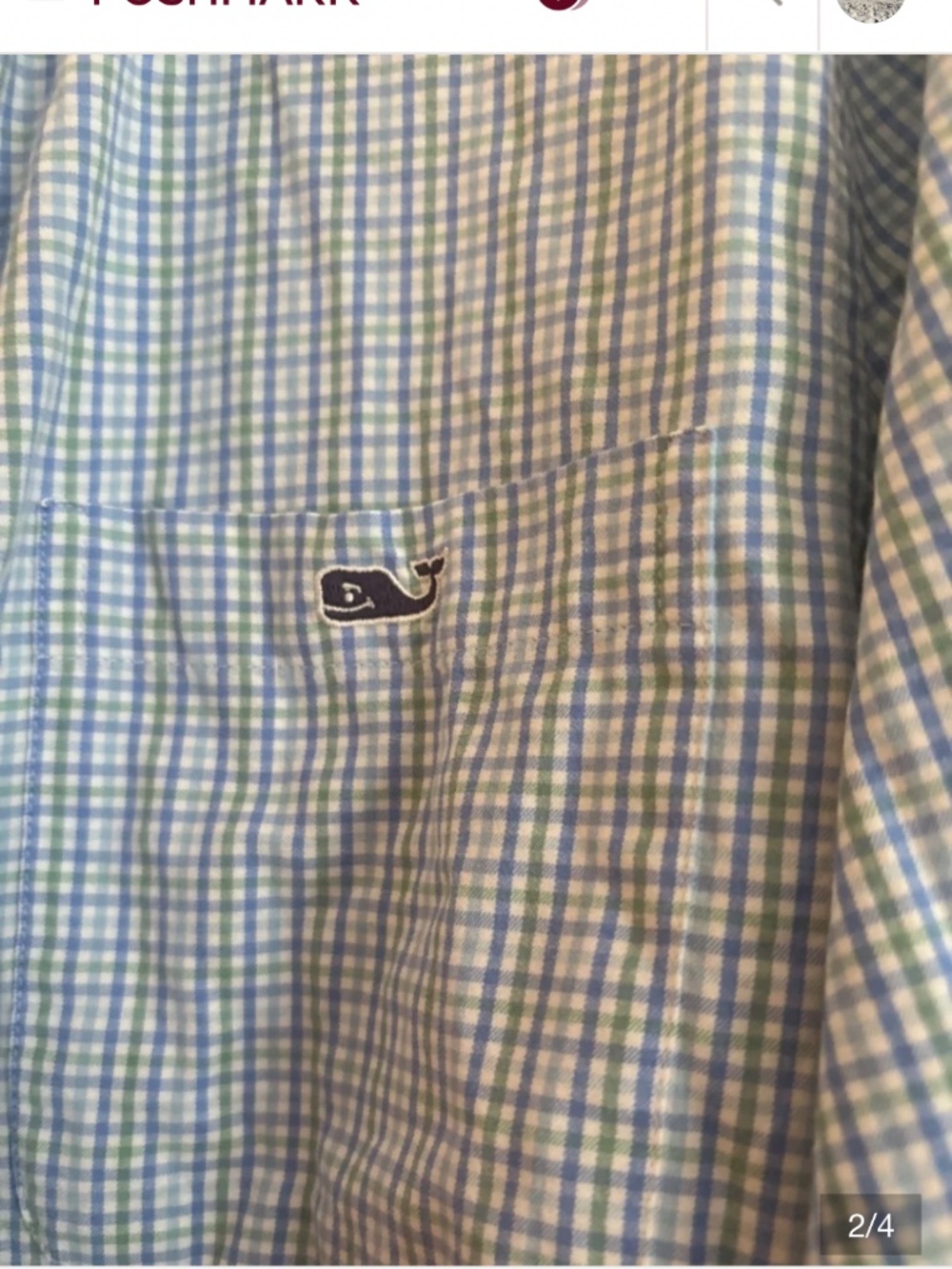 Vineyard vines plaid button up dress shirt men’s small